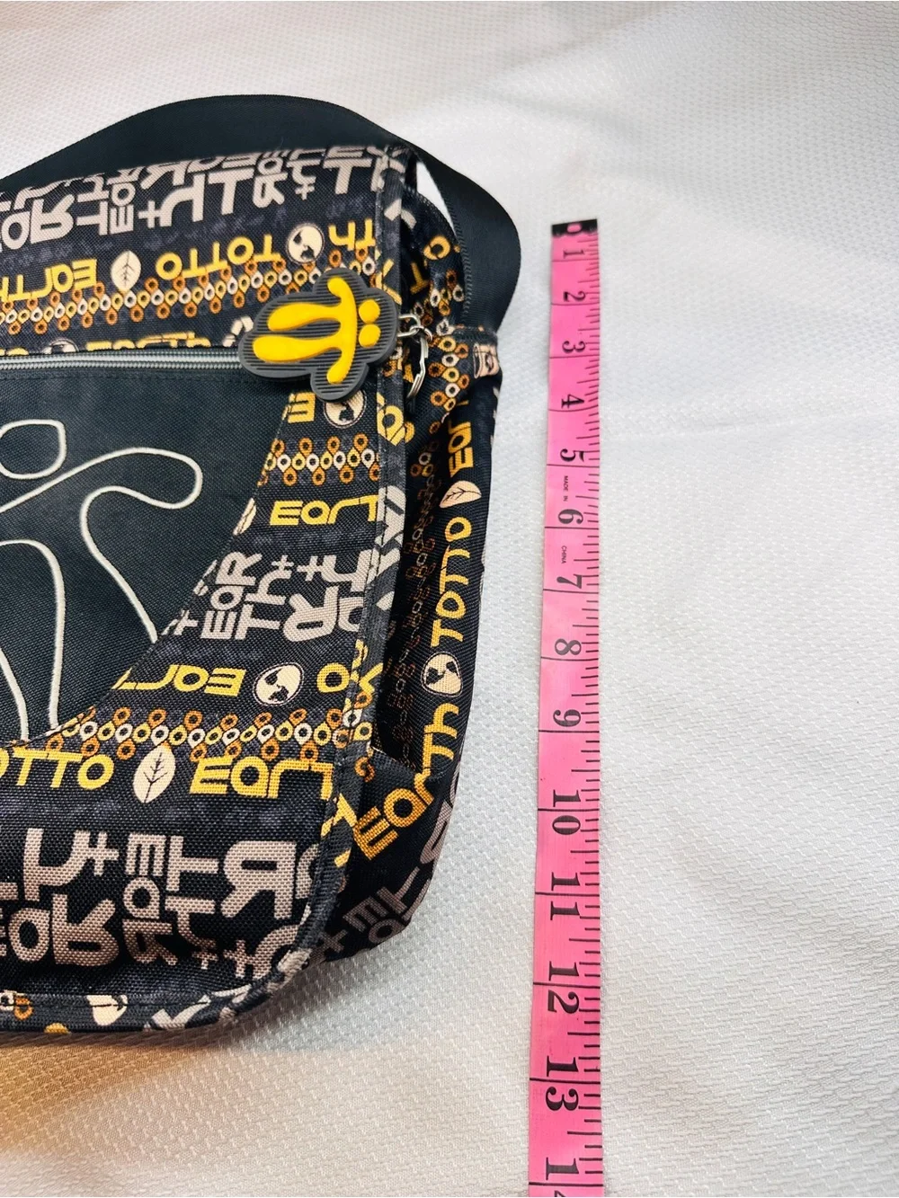 OTTO Black & Yellow Graphic Messenger Bag